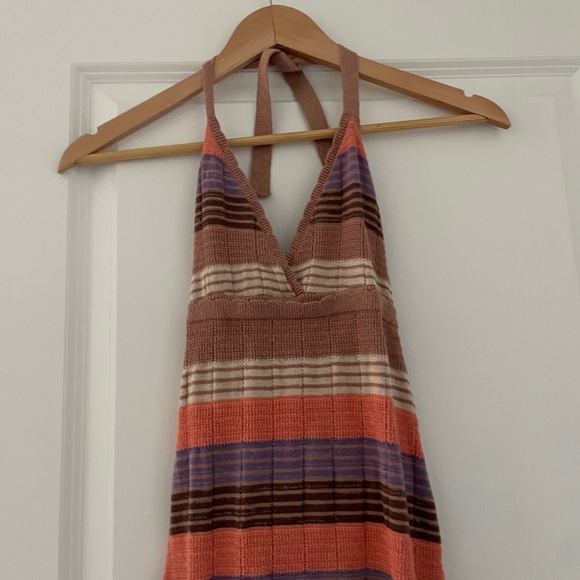 Auguste The Label Macey Crochet Linen Blend Knit Midi Dress Boho - Picture 9 of 11